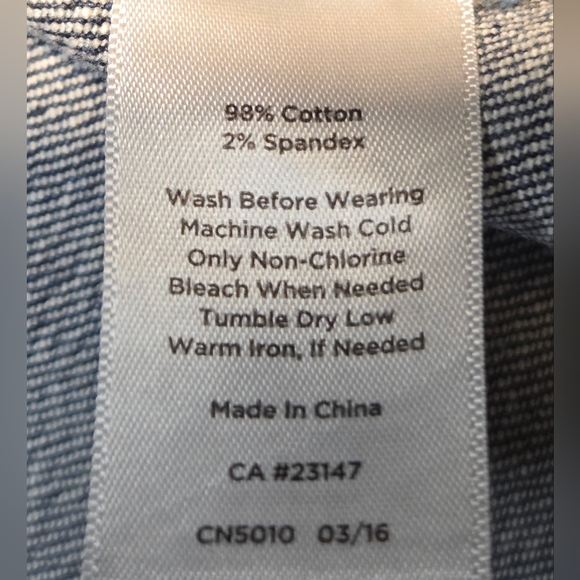 Talbots Denim Pencil Skirt Womens 8  Classic Y2K Preppy Blue Faux Pockets Cotton - Picture 5 of 7